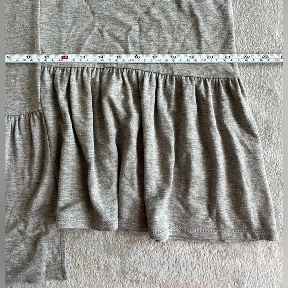 COA Los Angeles anthropologie grey jersey ruffle tunic shift dress size M/L - Picture 5 of 7